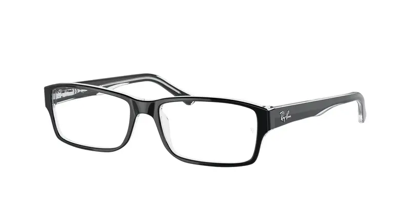 Ray - Ban Unisex RX5169 2034 Montature da vista Acetato Nero Trasparente Squadrata Normale