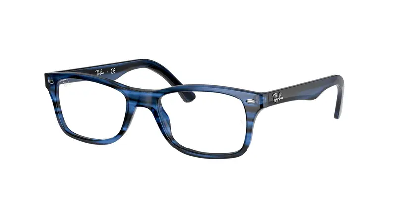 Ray - Ban Unisex RX5228 8053 Montature da vista Acetato Blu Trasparente Squadrata Normale