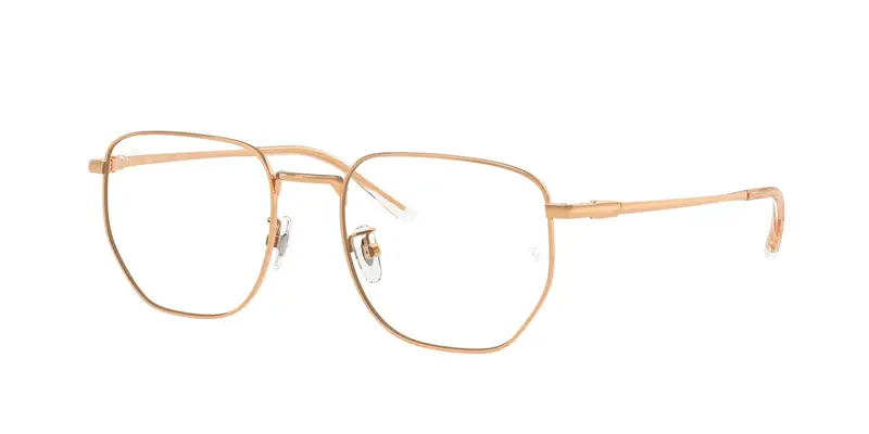 Ray - Ban Unisex RX8776D 1248 Montature da vista Titanio Oro Trasparente Geometrica Normale