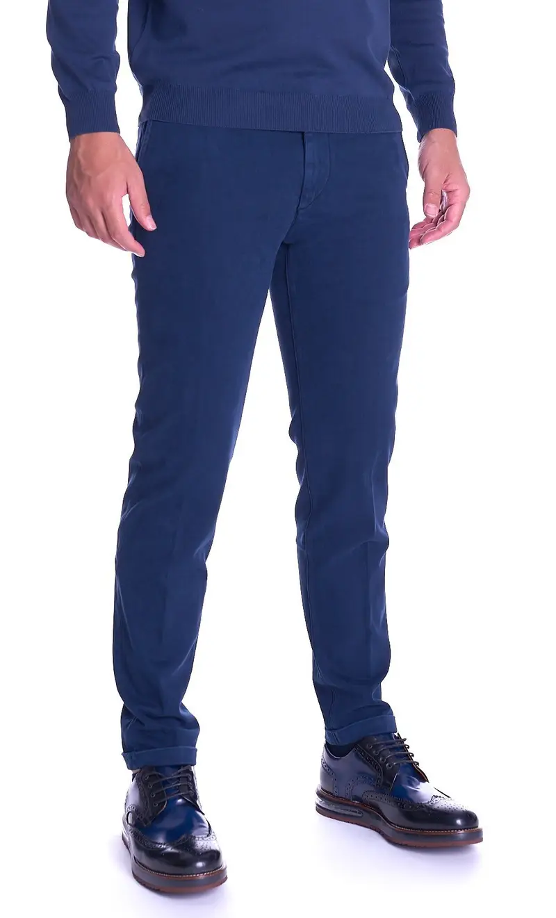 RE-HASH Pantalone mucha con risvolto microarmatura, colore blu