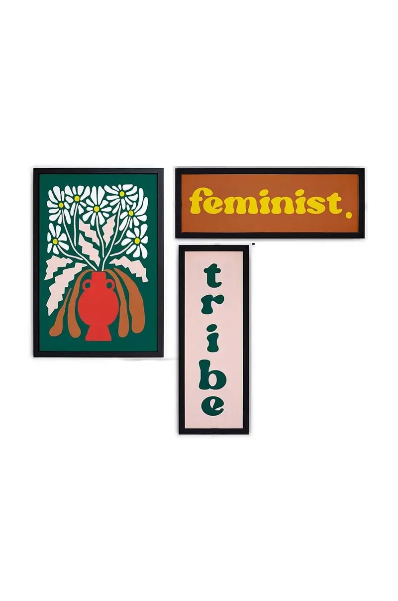 Really Nice Things decorazione in murale pacco da 3 Multicolore