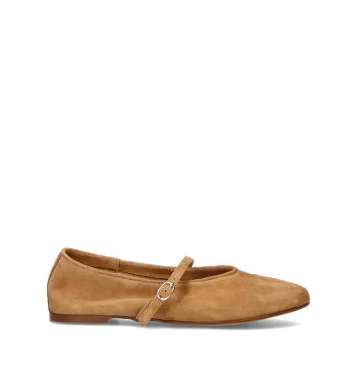 REBECCA VAN DIK Ballerina donna marrone in suede Vario