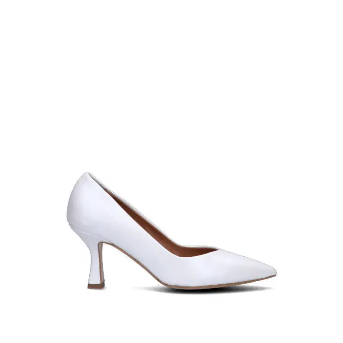 REBECCA VAN DIK Décolleté donna bianco in pelle Vario