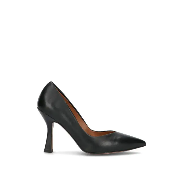 REBECCA VAN DIK Décolleté donna nero in pelle Vario
