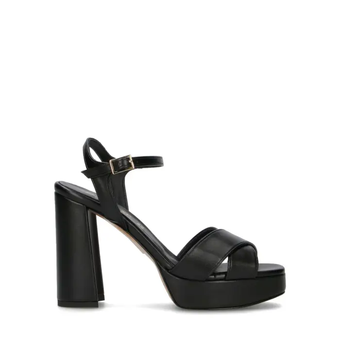 Sandalo donna nero Vario