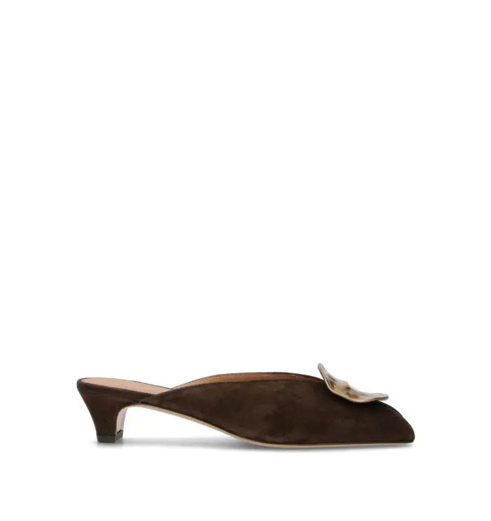 REBECCA VAN DIK Sandalo donna testa di moro in suede Vario