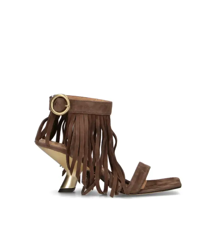 Sandalo donna testa di moro in suede Vario