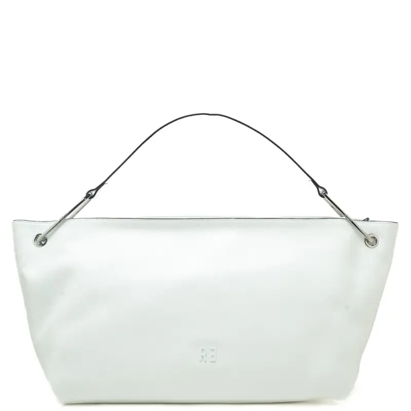 Rebelle borsa a spalla da donna cher in vera pelle bianca