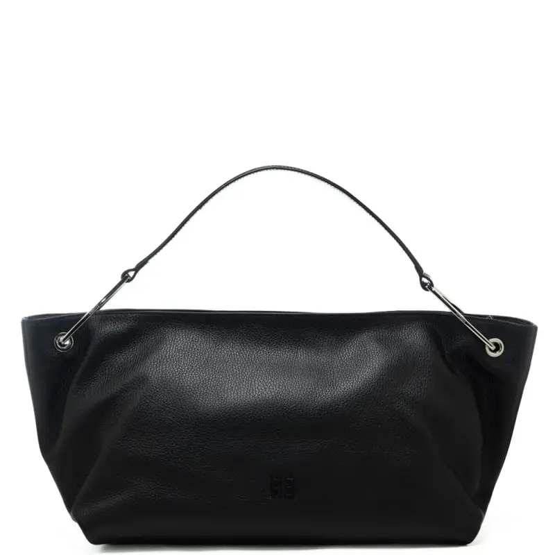 Rebelle borsa a spalla da donna cher in vera pelle nera