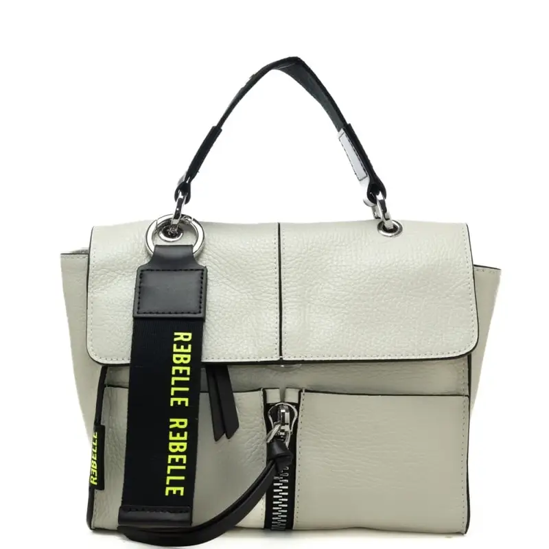 Rebelle borsa chloe satchel bag con tracolla removibile bianca