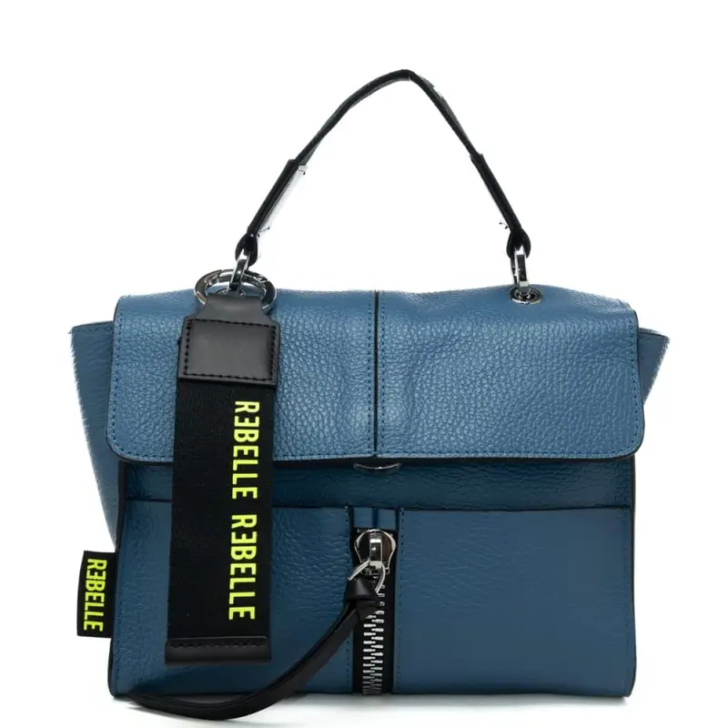 Rebelle borsa chloe satchel bag con tracolla removibile blu
