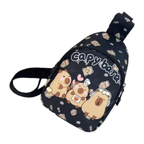 Rebellious Piccole Slings Bag Borse a Tracolla Cartone animato Capybara Fannys Packs Petto Bambini Regali di Viaggio