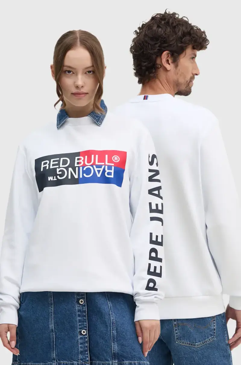 Red Bull Racing x Pepe Jeans felpa colore bianco RU580007