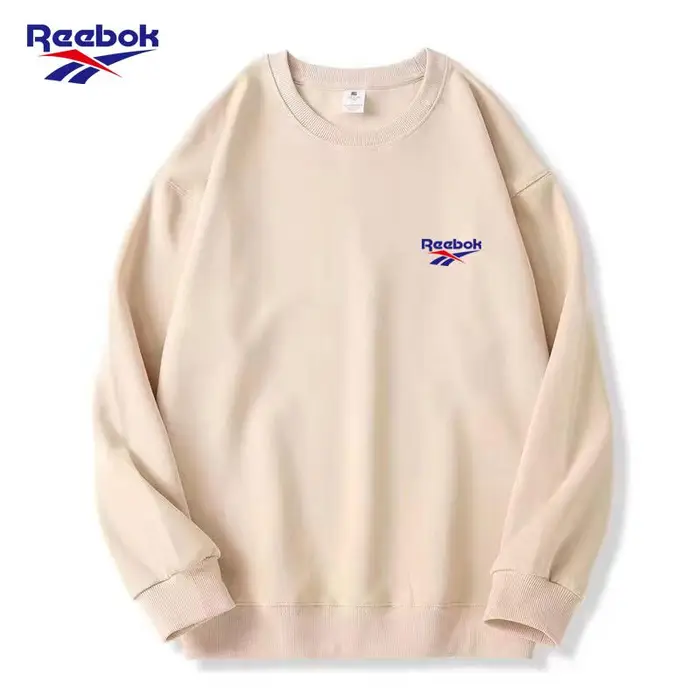 Felpa Girocollo Ricamata Reebok Nuova da Uomo e Donna per Primavera e Autunno Felpa con Cappuccio da Uomo XL