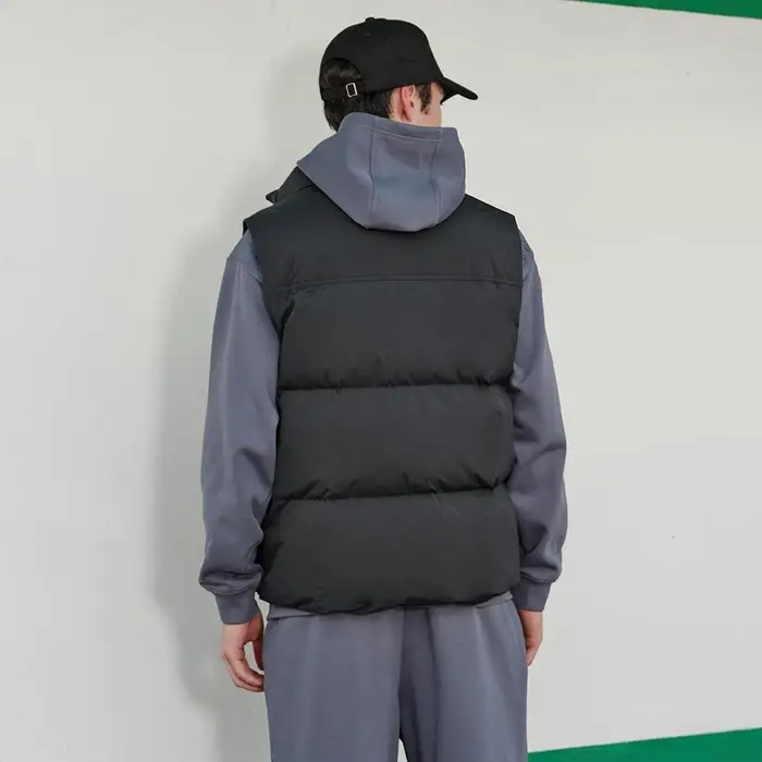 Gilet Piumino Monocolore con Zip e Collo Alto da Uomo/Donna Nero 23FRC273UGH0 M