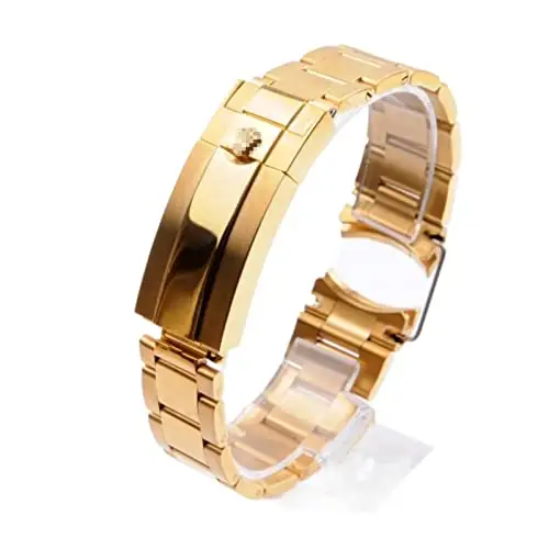 REFKIT Cinturino for Rolex for Submariner for Daytona Cinturino for Orologio da Uomo con Bordo ad Arco in Acciaio