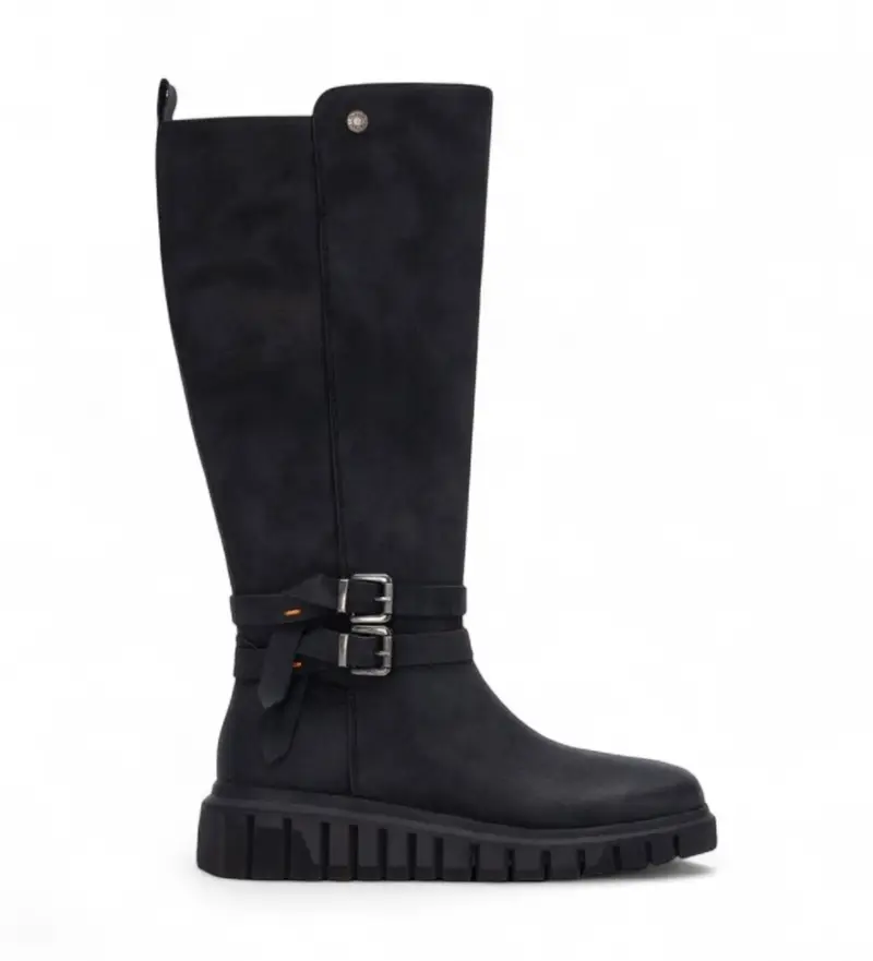 Refresh per donna. 17321201-NEGRO Stivali 173212 neri, Nero, 1 a 3 cm, Cerniera, Casual Pelle