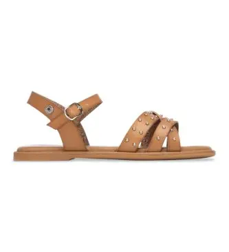 Refresh per donna 17528503-CAMEL Sandali 175285 marroni, Marrone, Basso, Fibbia, Casual