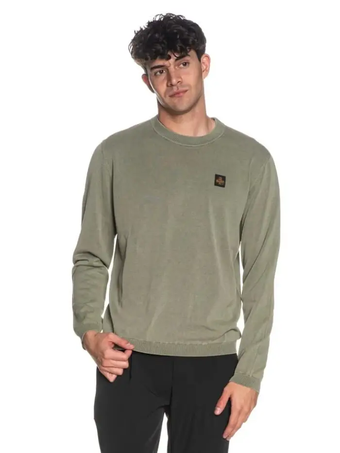 maglia verde alga uomo mini logo