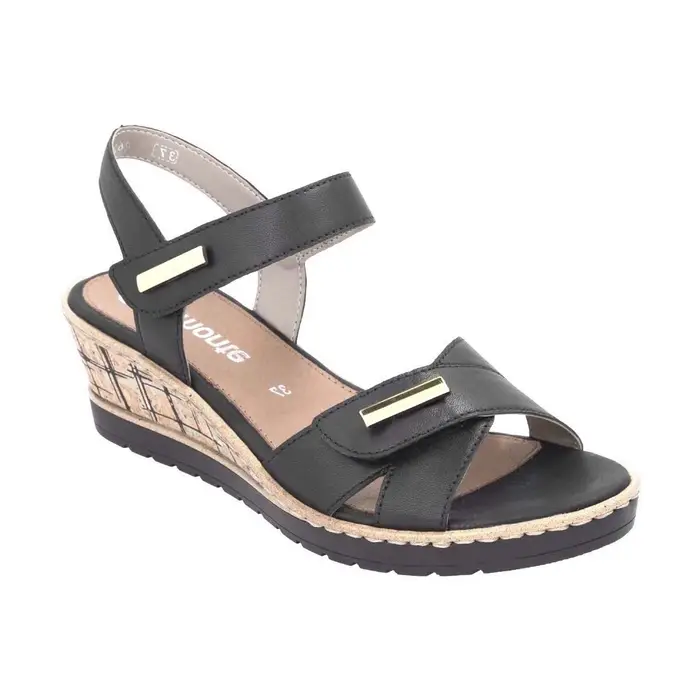 Remonte Sandali con zeppa R6266 Nero