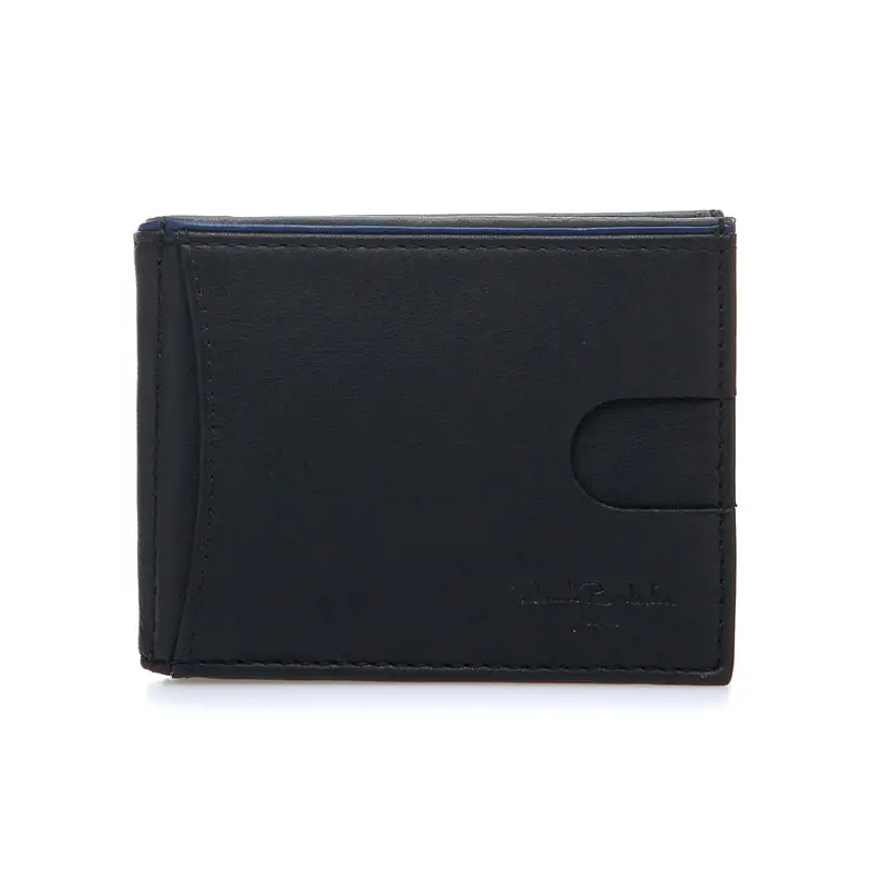 RENATO BALESTRA Portafoglio nero da uomo nero con ferma soldi