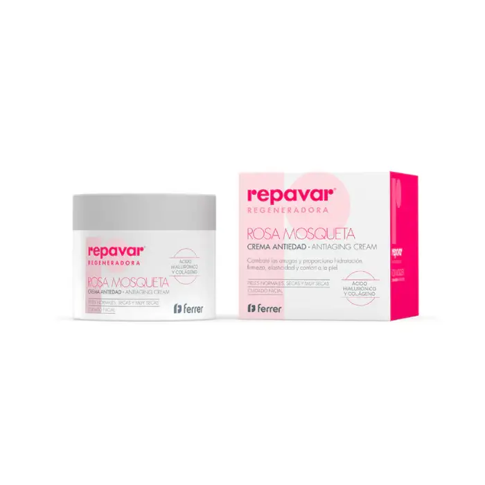 Repavar Crema Viso Rigenerante Olio di rosa canina 50ml