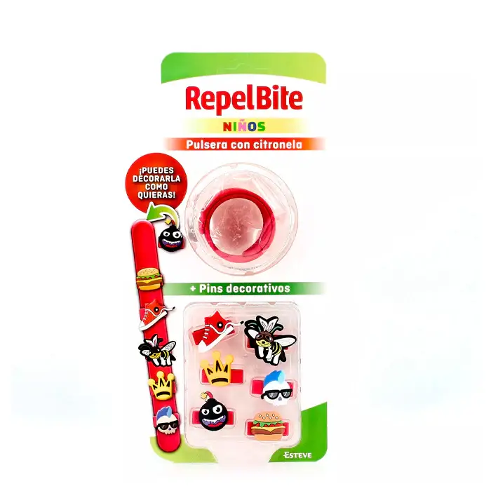 Repel bite Repel Braccialetto insetti bambini + Decorative Pins