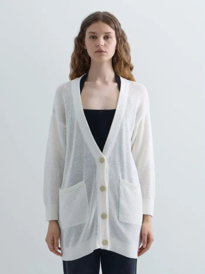 Replay Cardigan Oversize In Maglia Di Cotone