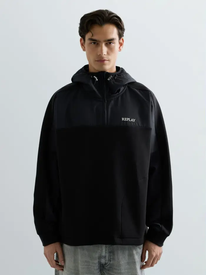 Replay Felpa In Fleece Tecnico