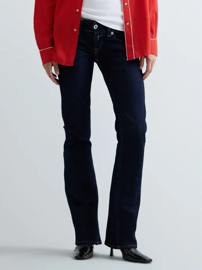 Jeans Bootcut Flare Fit Demim Nero