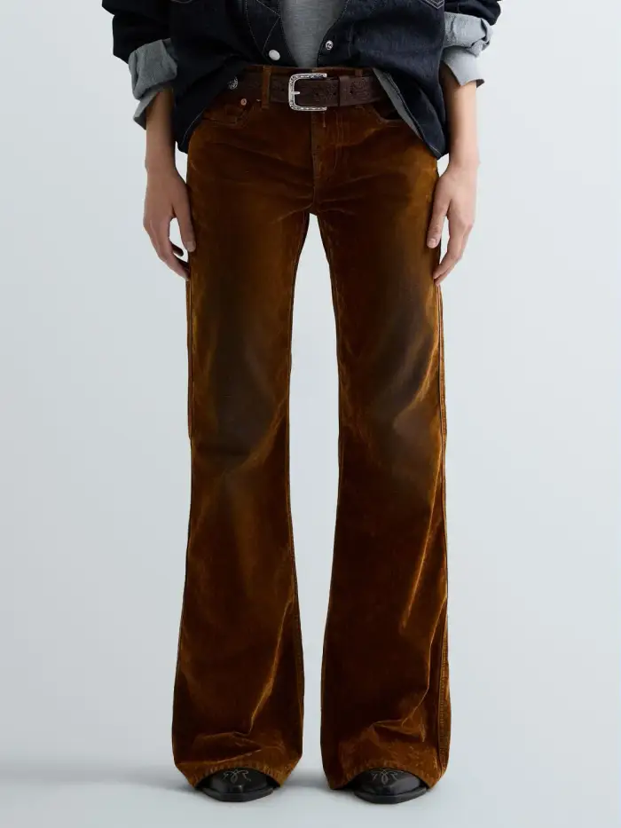 Jeans Bootcut Flare Fit Jance Marrone