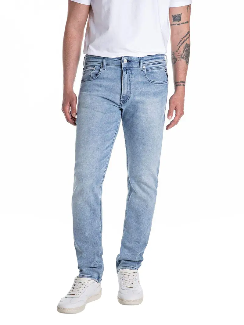 replay jeans straight grover da uomo - denim