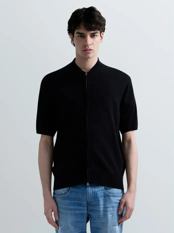 Replay Maglia In Cotone Con Zip