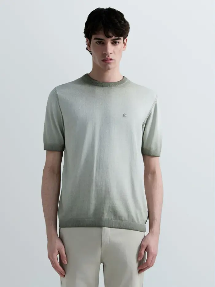Replay Maglia Regular Fit In Cotone Sfumato