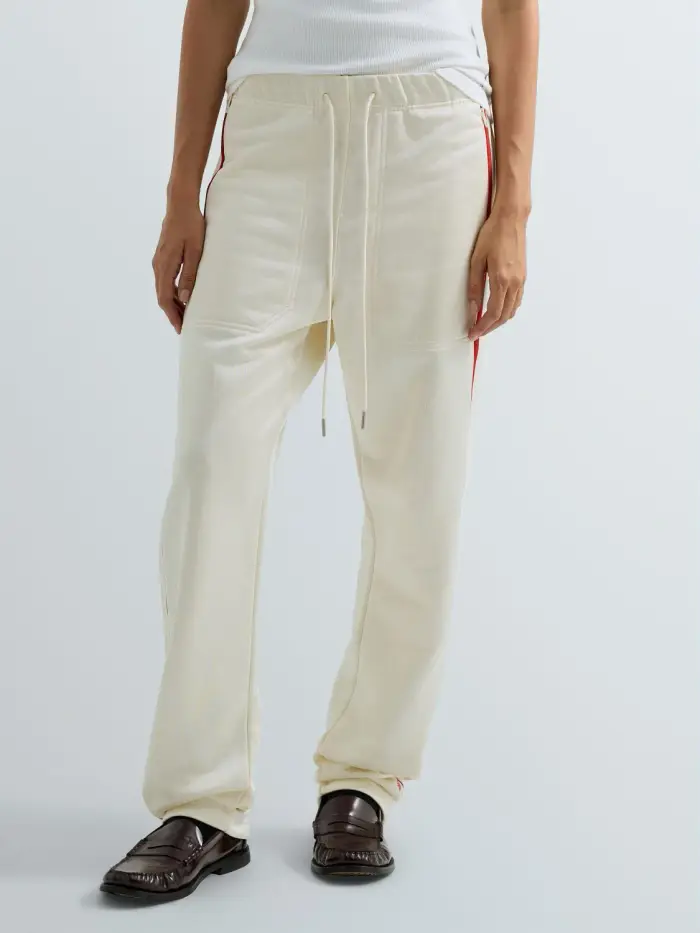 Pantaloni Sportivi In Felpa Satinata Grigio