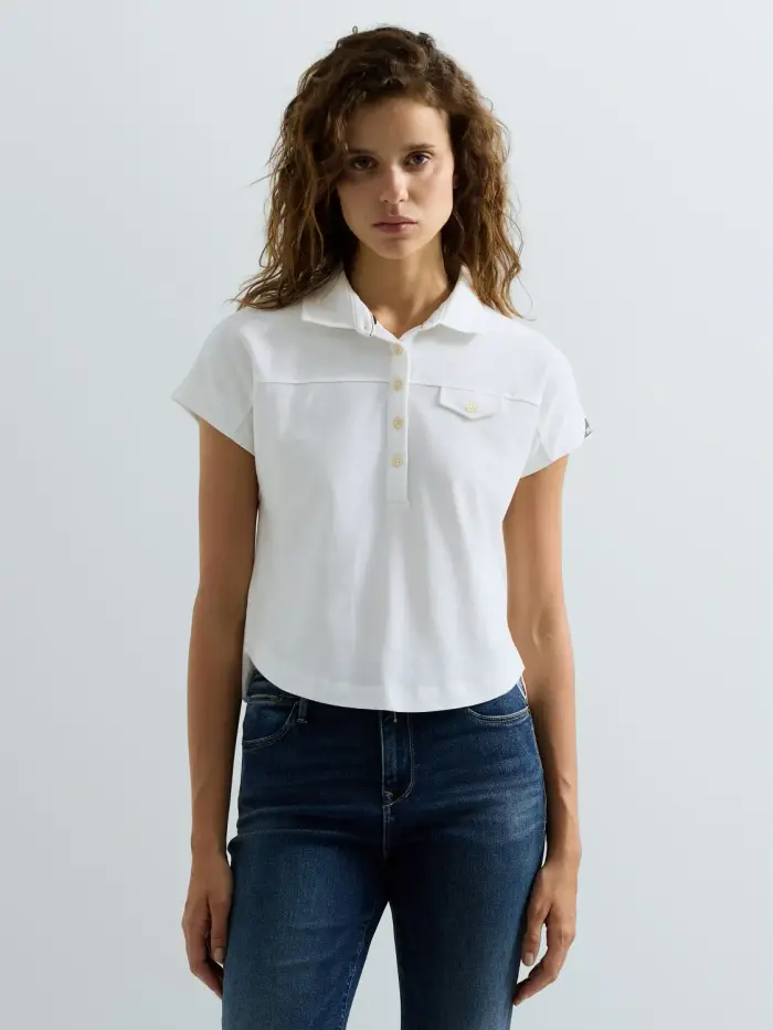Polo Skinny Fit In Cotone Grigio