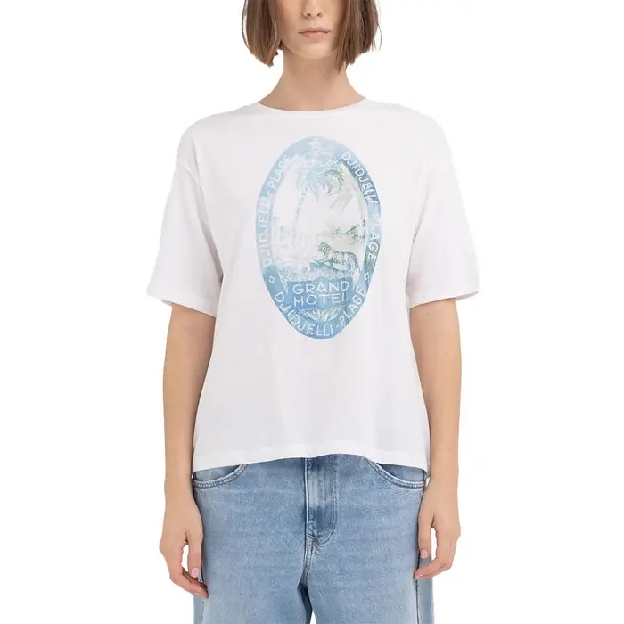 T-Shirt Giro Bianco Donna
