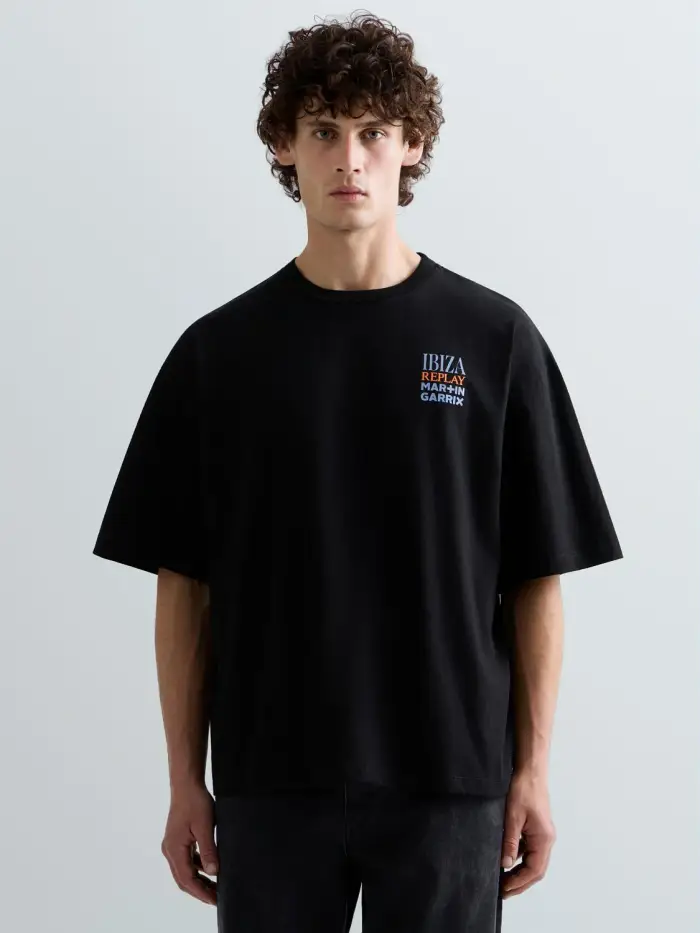 Replay T-shirt Ibiza Con Grafica X Martin Garrix Nero