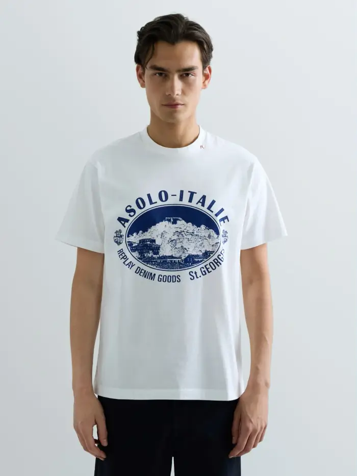 Replay T-shirt In Jersey Con Stampa Asolo