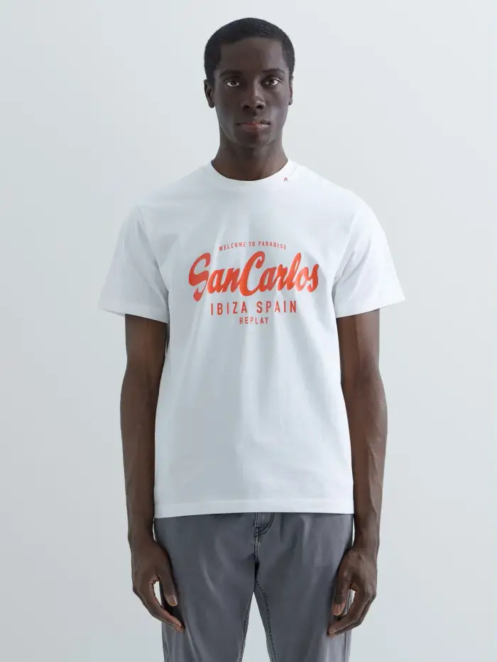 Replay T-shirt In Jersey Con Stampa Ibiza