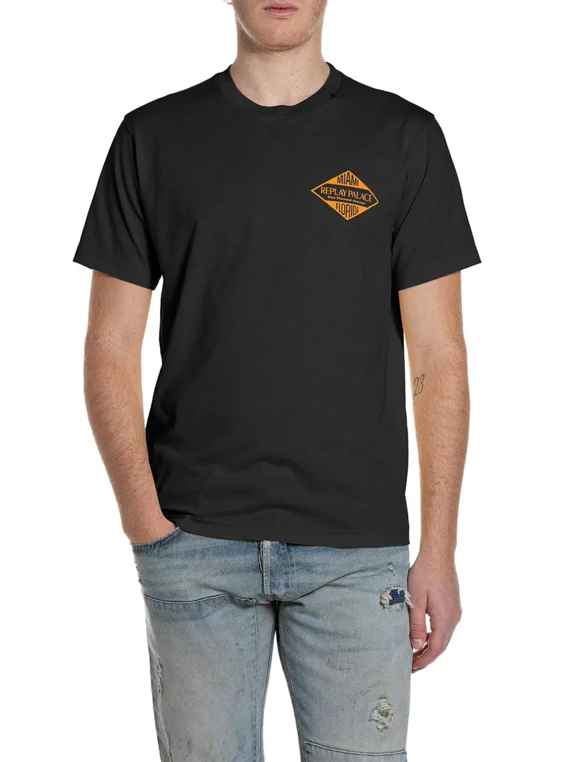 replay t-shirt da uomo - nero