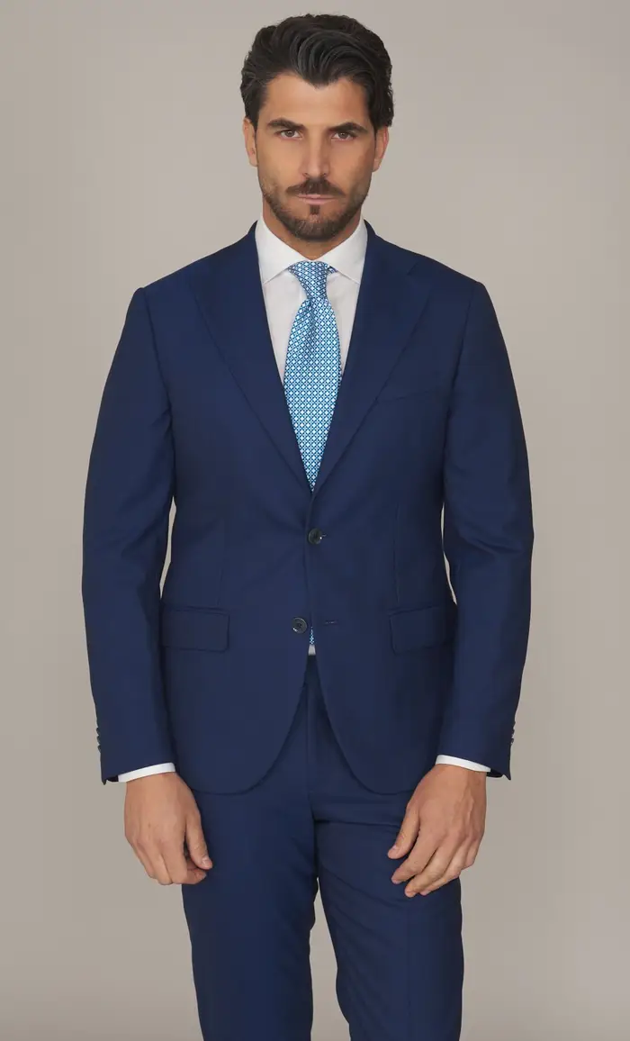 REPORTER Abito in fresco lana drop 7 bluette, colore bluette