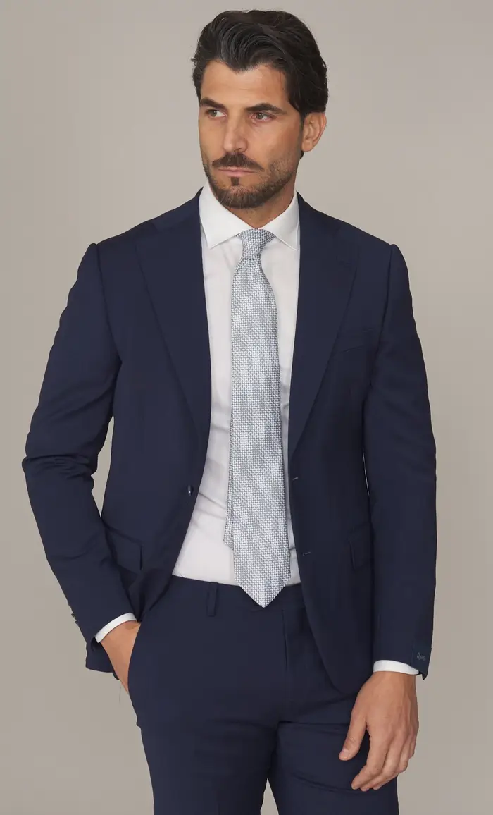 REPORTER Abito in fresco lana stretch, colore blu