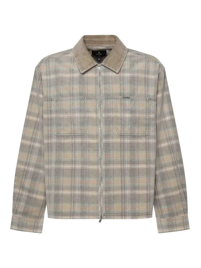 Represent Camicia in flanella a quadri Grigio Chiaro