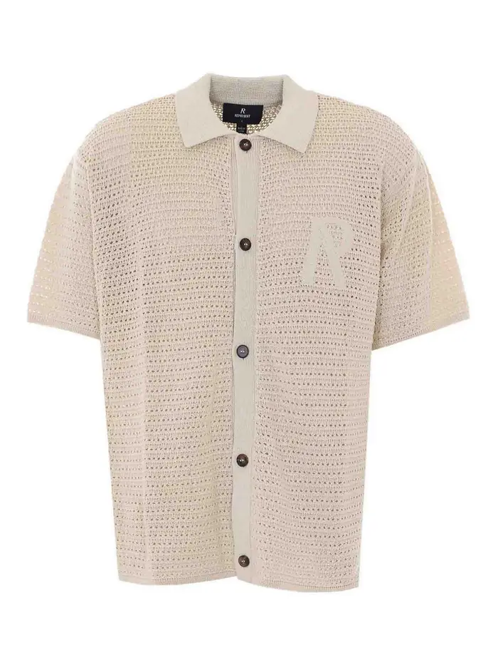 Represent Camicia in maglia Pico Ã©cru Beige