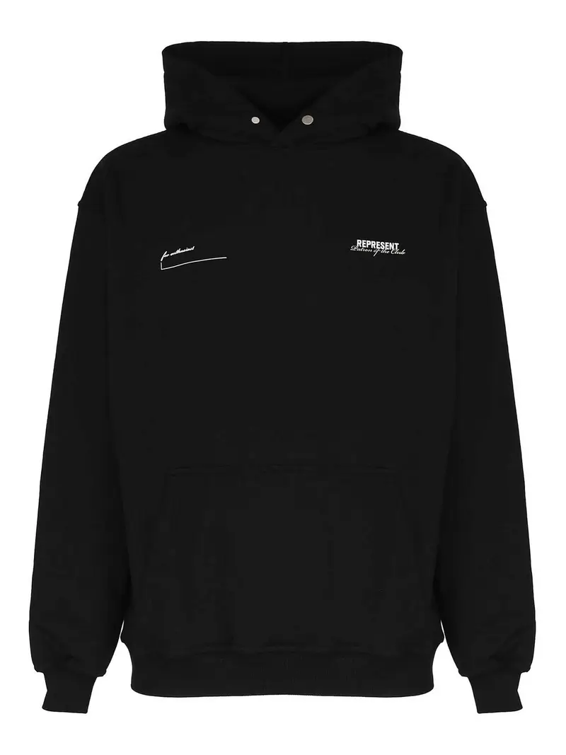 Represent Felpa Patrono Del Club Con Cappuccio Nero