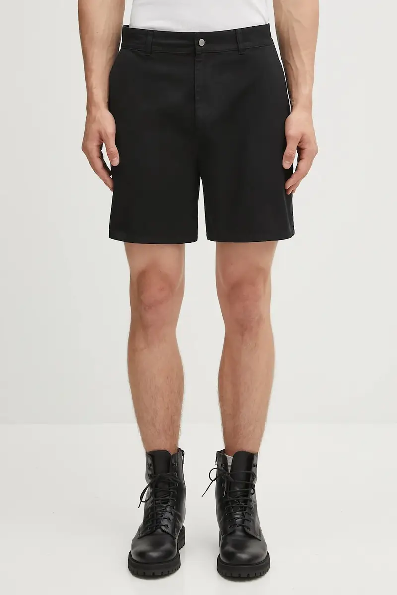 Represent pantaloncini in cotone Cotton Tailored Short uomo colore nero MLM71013.01