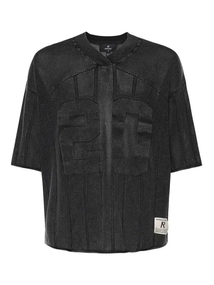 Represent T-shirt universitaria in maglia di cotone Grigio