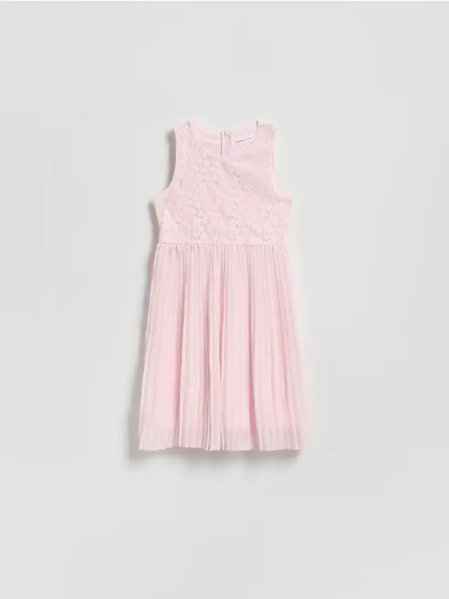 Reserved Abito in tessuto misto - rosa pastello