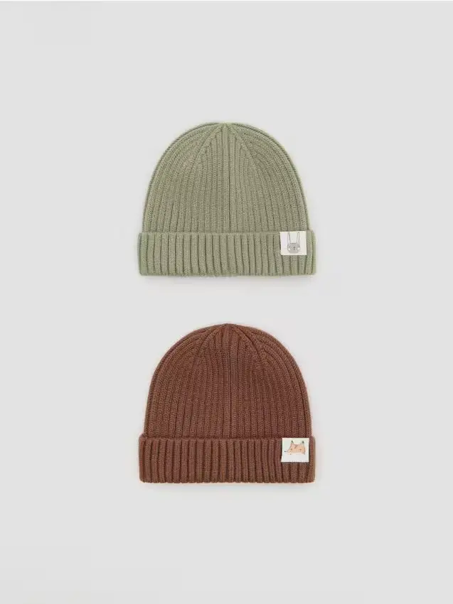 Reserved Berretto a costine confezione da 2 - multicolore